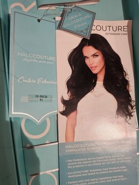HaloCouture 16-Inch Clip-In Hair Extensions - #1 Black